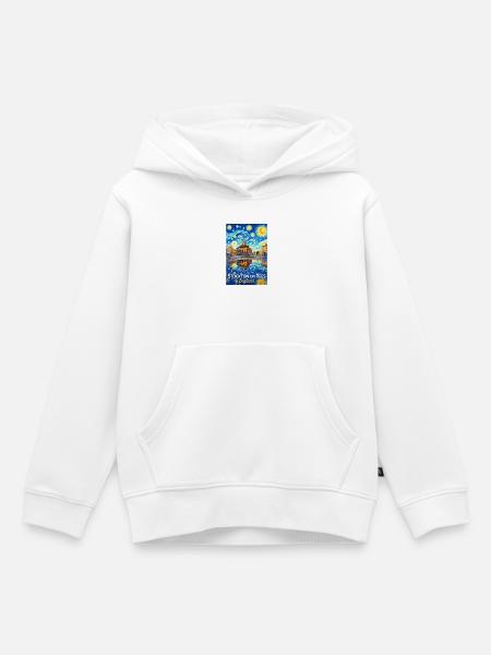 Stockton Starry Town England - Kinder Premium Organic Hoodie - Weiß