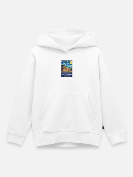 Middlesbrough England Stadtansicht Sternenstil - Kinder Premium Organic Hoodie - Weiß