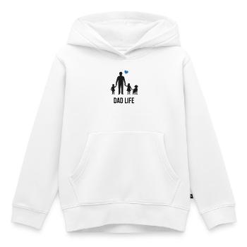  Stolzes Dad Life Familienvater - Kinder Premium Organic Hoodie - Weiß - Vorne - AI Model Kid Female (0cm)