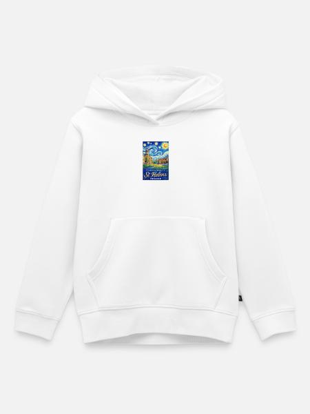 St Helens England Starry Townscape - Kinder Premium Organic Hoodie - Weiß
