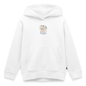Fleurs sauvages de la liberté - Sweat Premium à capuche enfant bio - blanc - Devant - AI Model Kid Female (0cm)