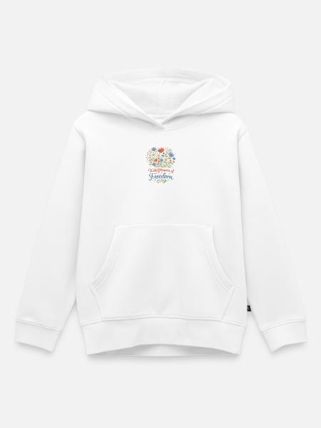 Wildeblumen der Freiheit - Kinder Premium Organic Hoodie - Weiß