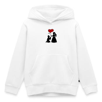 Brautpaar Ehepaar Hochzeit - Kinder Premium Organic Hoodie - Weiß - Vorne - AI Model Kid Female (0cm)