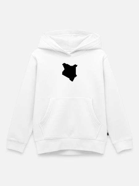 Karte von Kenia - Kinder Premium Organic Hoodie - Weiß