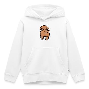 Dog Back - Kids Premium Organic Hoodie - white - Front - AI Model Kid Female (0cm)