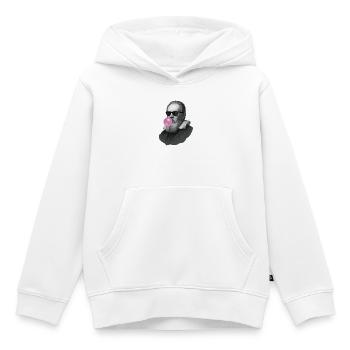 Galileo Galilei mit Kaugummi und Sonnenbrille - Kinder Premium Organic Hoodie - Weiß - Vorne - AI Model Kid Female (0cm)