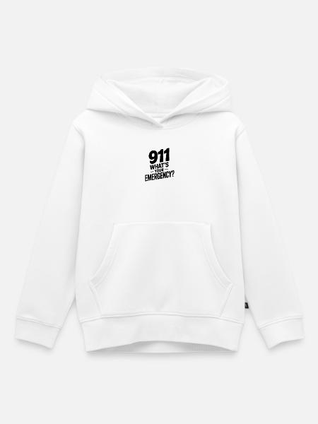 Was ist Ihr Notfall? - Kinder Premium Organic Hoodie - Weiß