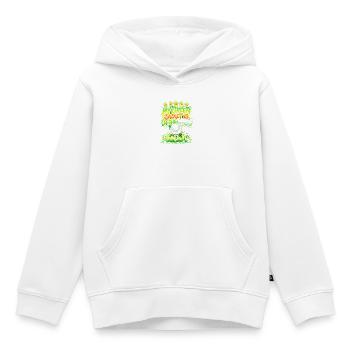 Motif de golf vert dans la lingerie - Sweat Premium à capuche enfant bio - blanc - Devant - AI Model Kid Female (0cm)