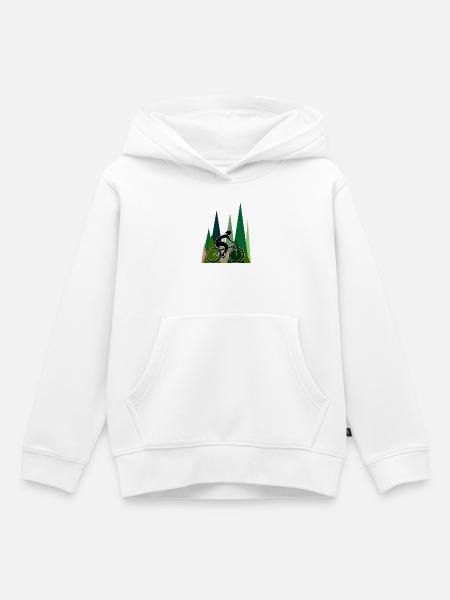 Radfahrer - Kinder Premium Organic Hoodie - Weiß