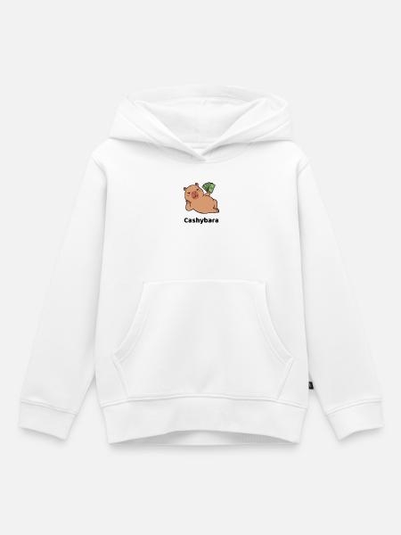 Geldschein Schwein - Cashybara - Moneymaker - Kinder Premium Organic Hoodie - Weiß