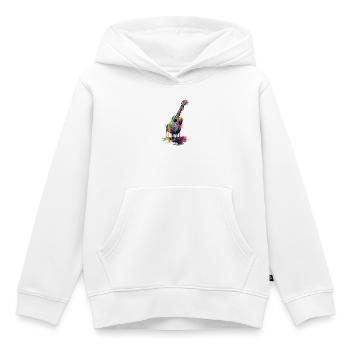 Ukulele with dripping paint - Kids Premium Organic Hoodie - white - Front - AI Model Kid Female (0cm)
