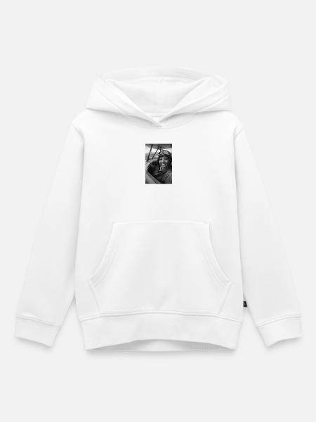 Bessie Coleman Selfie - Kinder Premium Organic Hoodie - Weiß