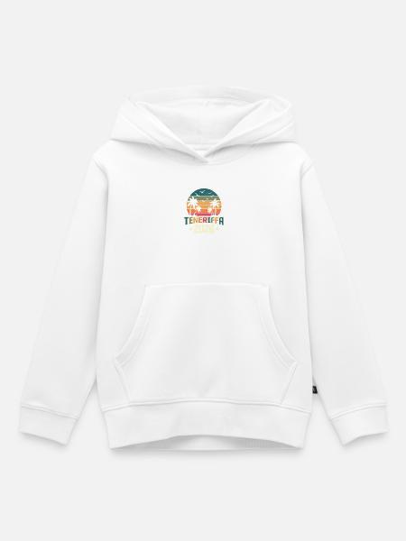 Teneriffa 2026 - Kinder Premium Organic Hoodie - Weiß