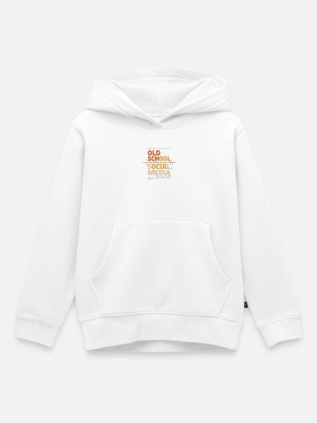 Altmodisches Social-Media-Amateurfunkleben - Kinder Premium Organic Hoodie - Weiß