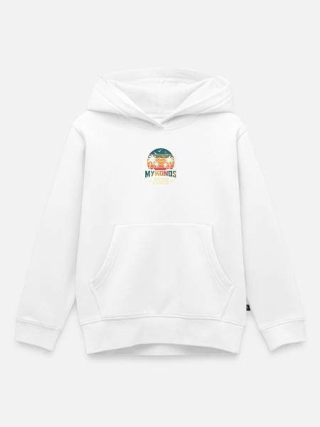 Mykonos 2026 - Kinder Premium Organic Hoodie - Weiß