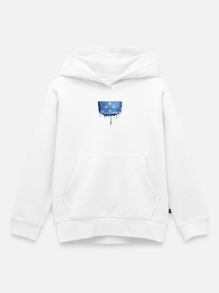 Micronesia tropfende Flagge - Kinder Premium Organic Hoodie - Weiß