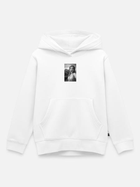 Aphrodite Selfie Porträt - Kinder Premium Organic Hoodie - Weiß