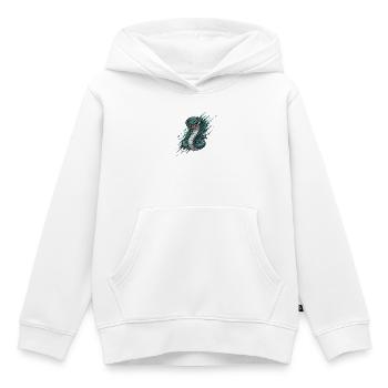 Kobra im Angriff Druckmotiv - Kinder Premium Organic Hoodie - Weiß - Vorne - AI Model Kid Female (0cm)