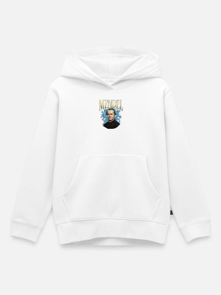 Gregor Mendel Donner - Kinder Premium Organic Hoodie - Weiß