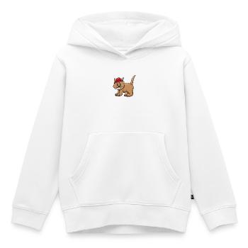 Katze lustig witzig Katzen Teenie - Kinder Premium Organic Hoodie - Weiß - Vorne - AI Model Kid Female (0cm)