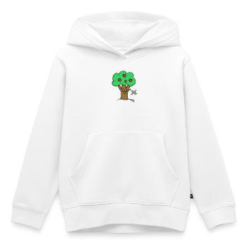 Pommier Arbre Oiseau de la nature - Sweat Premium à capuche enfant bio - blanc - Devant - AI Model Kid Female (0cm)