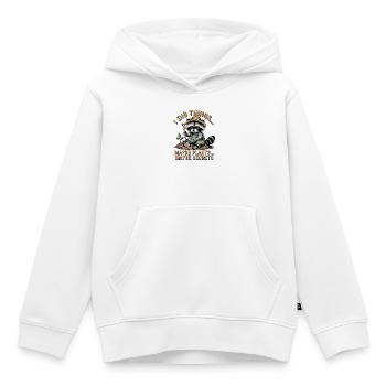Waschbär-Gärtner: Nach Geheimnissen graben - Kinder Premium Organic Hoodie - Weiß - Vorne - AI Model Kid Female (0cm)