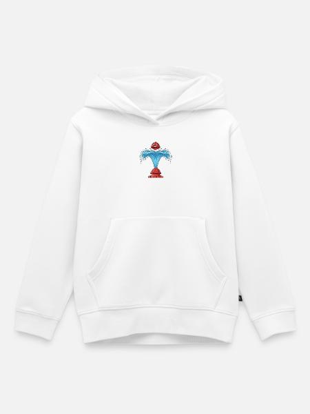 Herzsprudel aus Hydrant - Kinder Premium Organic Hoodie - Weiß