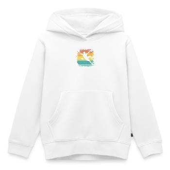 Bloc de bloc de Boulderer - Sweat Premium à capuche enfant bio - blanc - Devant - AI Model Kid Female (0cm)