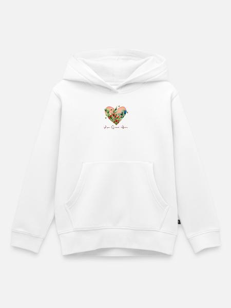 Liebe wächst hier - Kinder Premium Organic Hoodie - Weiß