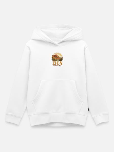 Zion-Nationalpark - Kinder Premium Organic Hoodie - Weiß