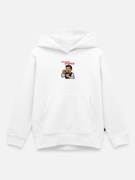 Snooker Duper Cartoon - Kinder Premium Organic Hoodie - Weiß