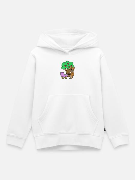 Teddy Mama Bär Kind Baby Kinder - Kinder Premium Organic Hoodie - Weiß