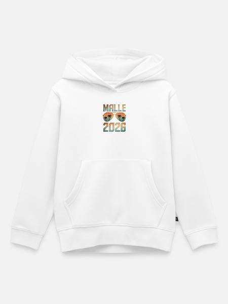Malle 2026 - Kinder Premium Organic Hoodie - Weiß