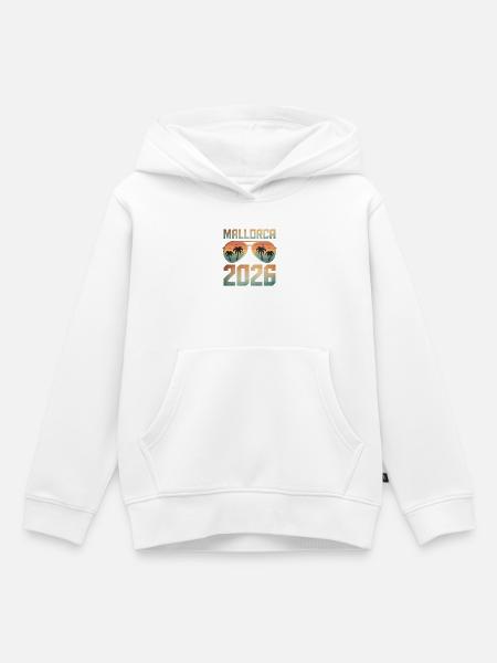 Mallorca 2026 - Kinder Premium Organic Hoodie - Weiß