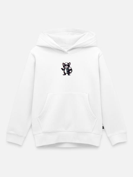 Stinktier Comic Urlaub - Kinder Premium Organic Hoodie - Weiß