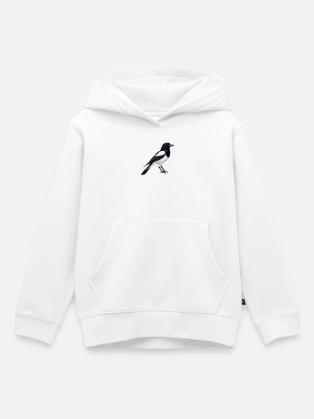 Elstern Elster - Kinder Premium Organic Hoodie - Weiß