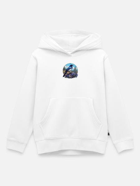 Elstern Elster - Kinder Premium Organic Hoodie - Weiß