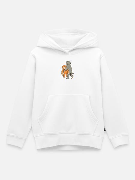 Baby Monkey Punch - Kinder Premium Organic Hoodie - Weiß