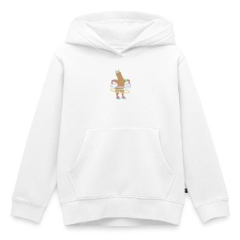 Hula Hup Hullern Huller Hoop Lama Alpaka - Kinder Premium Organic Hoodie - Weiß - Vorne - AI Model Kid Female (0cm)