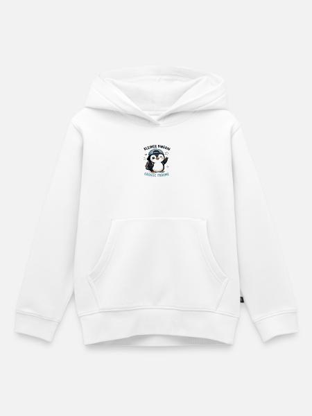 Kleiner Pinguin - Kinder Premium Organic Hoodie - Weiß