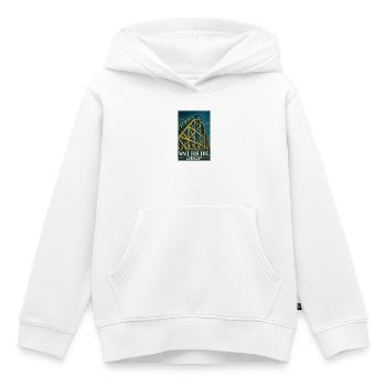 Warte auf den Drop | Achterbahn Thrill - Kinder Premium Organic Hoodie - Weiß - Vorne - AI Model Kid Female (0cm)