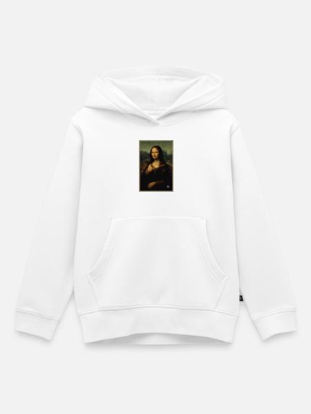 Mona Lisa hat dich gewählt - Kinder Premium Organic Hoodie - Weiß