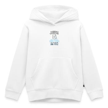 Forensic Scientist Criminology - Kids Premium Organic Hoodie - white - Front - AI Model Kid Female (0cm)