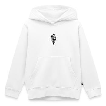 Mijn Lichaam, Mijn Keuze - Kinder Premium hoodie biologisch - wit - Voor - AI Model Kid Female (0cm)