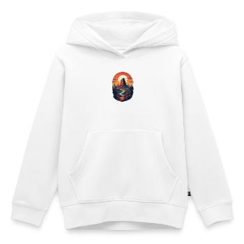 Canyon au coucher de soleil - Sweat Premium à capuche enfant bio - blanc - Devant - AI Model Kid Female (0cm)