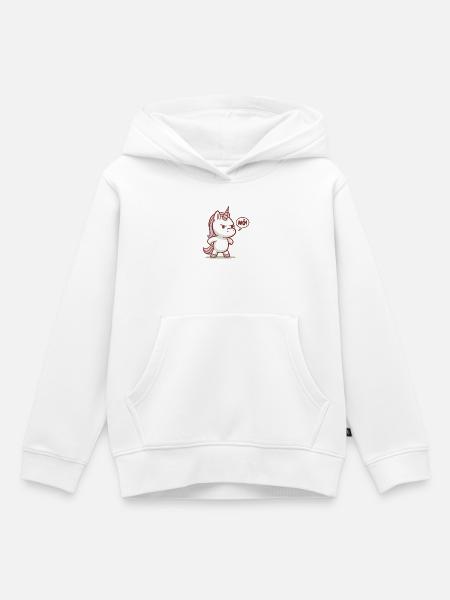 Einhorn NÖ Süß - Kinder Premium Organic Hoodie - Weiß