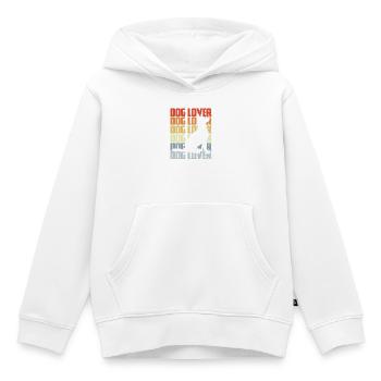 Vintage Hundebesitzer - Kinder Premium Organic Hoodie - Weiß - Vorne - AI Model Kid Female (0cm)