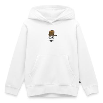 Visage heureux face face émotions - Sweat Premium à capuche enfant bio - blanc - Devant - AI Model Kid Female (0cm)