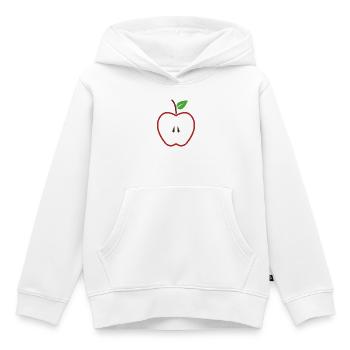 Pomme coupée - Sweat Premium à capuche enfant bio - blanc - Devant - AI Model Kid Female (0cm)