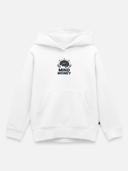 Geistesgeld-Gehirngrafik - Kinder Premium Organic Hoodie - Weiß